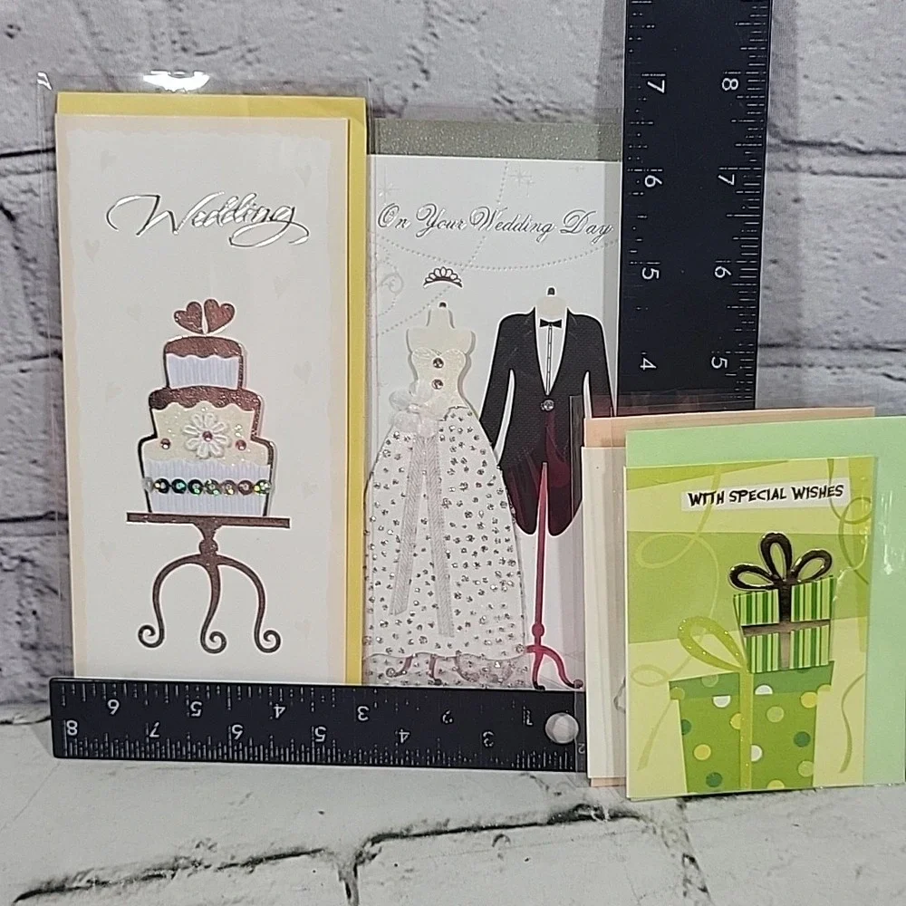 New Greeting Cards‎ Wedding Congratulations Lot Of 4 Cash Holder Minis Envelopes